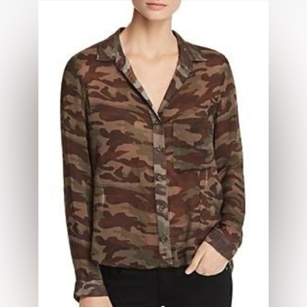 Bella Dahl Button down camo shirt